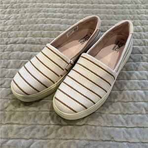 TOMS Beige Slip-On Shoes